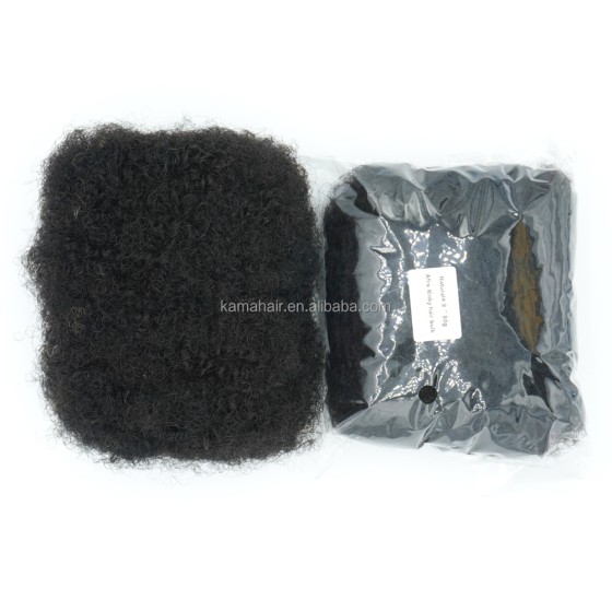KAMA Cheap Price Wholesale Afro Kinky Bulk Twist Braids Human Hair Kinky Curly Bulk Hair 100% Human Hair for Black Woman/Man(10inch 30gram)