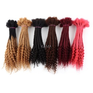 Kamadreads cheep curly human hair locs handmade afro kinky curly hair crochet dreamlocks | loc extensions with curly ends|