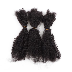 KAMA Human Kinky Braiding Brazilian Locs Crochet Braids Bulk Virgin Human Hair 4b 4c Afro Kinky Curly Braiding Hair Bulk 100g