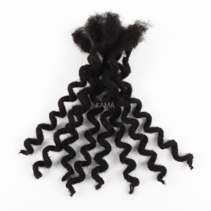 Kama dreads 20stands one package Kamadreads new style curly locs 100% human hair dreadlocks extensions afro kinky curly curl locs
