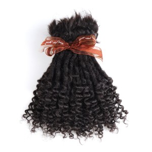 Kamadreads 10stands one package locs extensions human hair deep goddess locs coiled loc extensions curly ends hot style