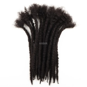 KAMA Dreads Small Size 100% Wholesale Virgin Human Hair Textured Coiled Tips Locs With N atural Black #30 #27 #613 Color