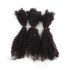 Deep Curly Afro Kinky Curly 4A Textured Human Hair Bulk Natural Black 100g Per Pack