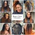 Kamadreads Deep Goddess Locs X-Small Size Handmade Crochet 100% Dreadlocks Extensions Human Hair Locs Extensions 0.4cm