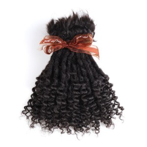 Kamadreads Deep Goddess Locs X-Small Size Handmade Crochet 100% Dreadlocks Extensions Human Hair Locs Extensions 0.4cm