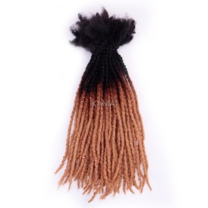 Ombre  100% Hand-Made Loc Extensions Afro Kinky human hair textured crochet Dreadlocks