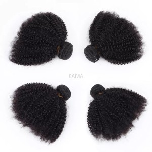 KAMA cheap price afro 4c hair kinky curly bundles human hair 4b 4c afro kinky coily hair cabelo humano 4c