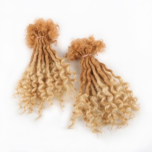 Kama dreads new hot 27/613 deep goddess locs new style dreadlock naturel handmade loc extens curly dread locks loc hair products