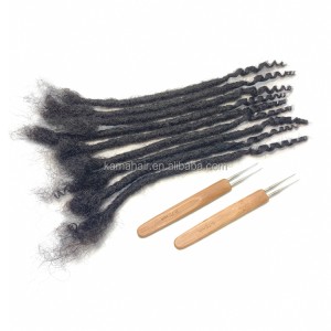 [KAMA Dreads] Human hair dreadlocks extensions natural soft dread locks with curly end
