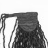 [KAMA Dreads] Human Hair crochet locs extensions 16inch wrap around dreadlock ponytail with magic paste