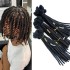 KAMA curly locs human hair locs extensions full handmade crochet locs with curly ends