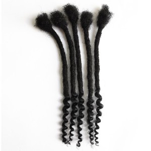 KAMA curly locs human hair locs extensions full handmade crochet locs with curly ends