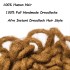 [KAMA dreads] Afro dreadlock high puff drawstring ponytail human hair loc petal buns for black women