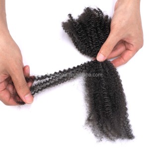 KAMA Raw Hair 4C Pixie Curly Wave Human Hair Extension Curly Bundles 100% Unprocessed Human Hair Bundles Vendor