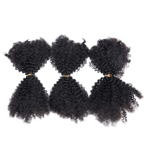 KAMA KC3 Locs Crochet Braids Bulk Manufactures Kinky Curly Remy Hair Indian Afro Braiding Weft Best Quality Bulk Human Hair