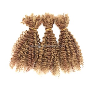 KAMA Vibrant Mix Color Blended Afro Kinky Bulk Hair for Natural-Looking Braiding and Extensions