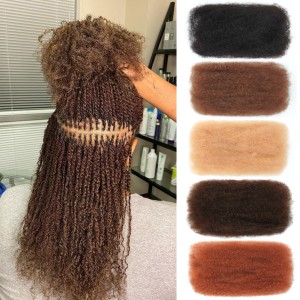 KAMA Factory Price Hair 4CW Accessories in Bulk Mixed Wholesale Afro Kinky Bulk Human Hair for Braids Braiding and Twist